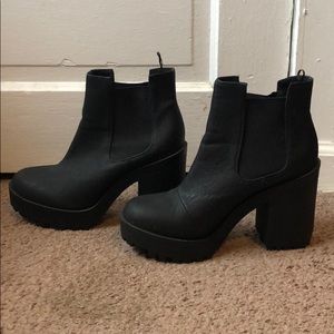 H&M black platform boots sz 8.5